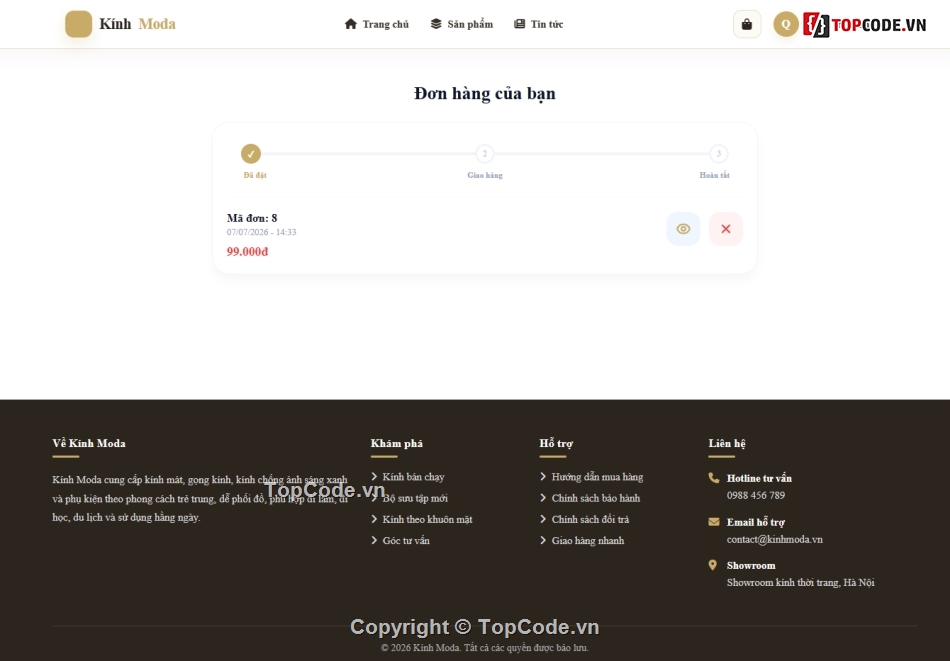 Web thời trang,bán kính,kính mắt